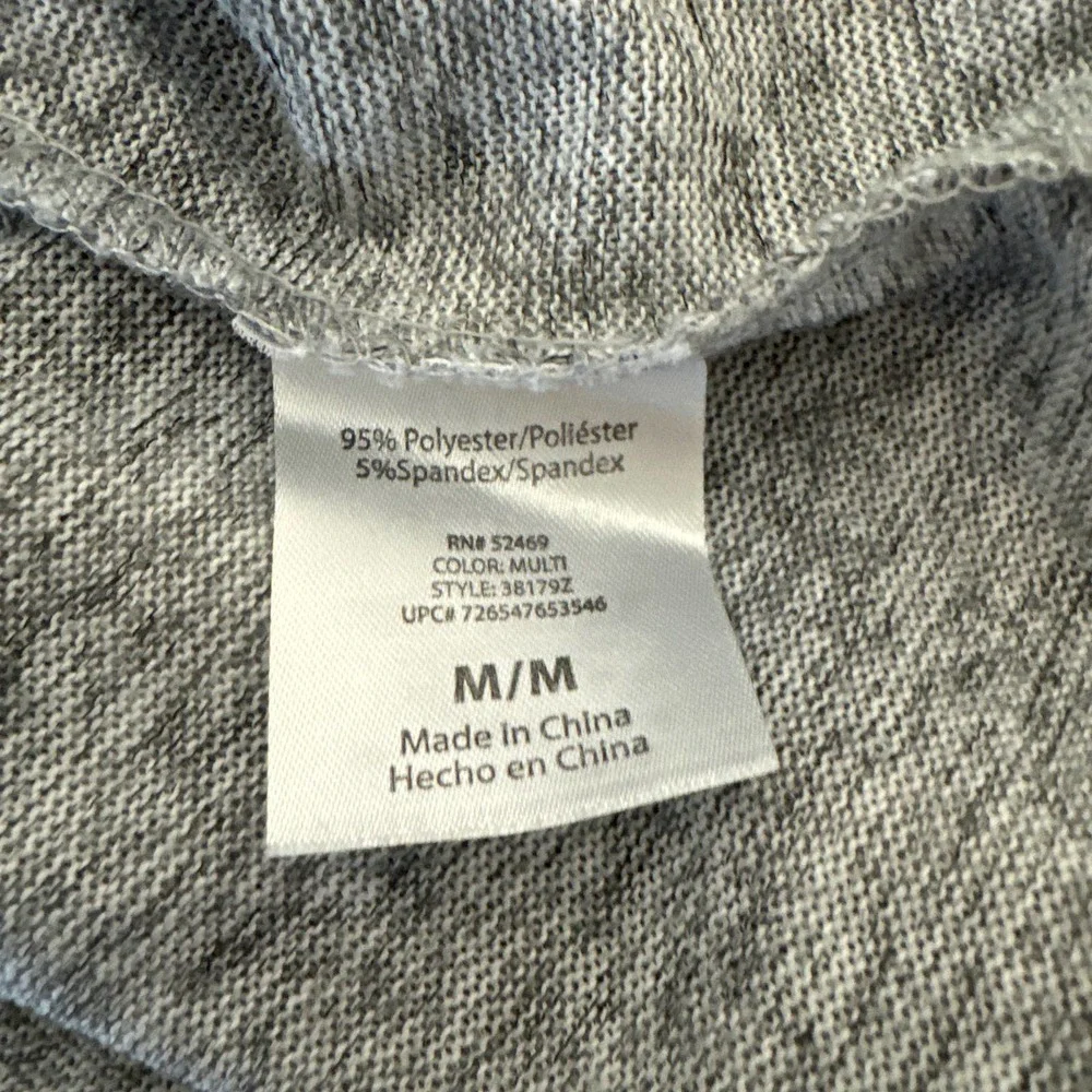 Mada Grey‎ White Stars Puff Sleeve Top Size Medium Pre-owned - Picture 6 of 9